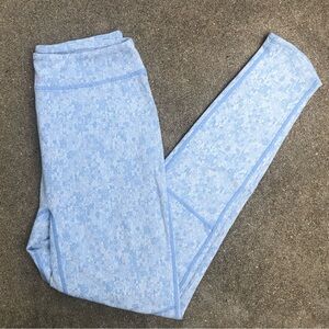 Like new Gymshark Blue and White Leggings with Elastic Waistband Size Medium